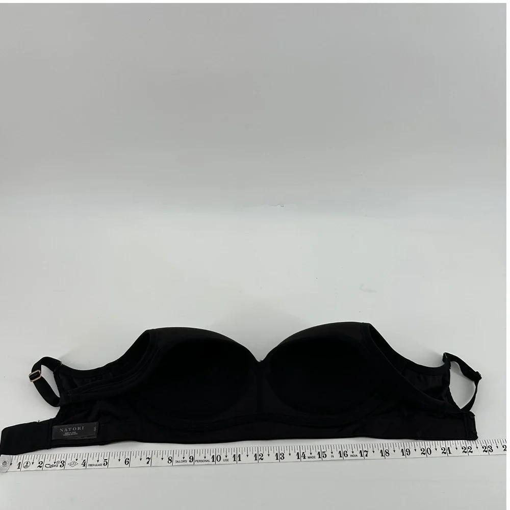 Natori Padded Underwire Bra Womens 32C Black 105951 T-Shirt Bra - Picture 6 of 7